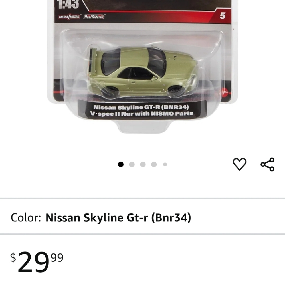 Hot Wheels Real Riders Nissan Skyline GT-R (BNR34) - Picture 7 of 7